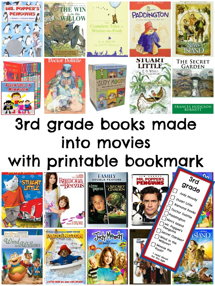 3rd grade books made into movies