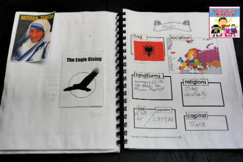 Albania notebooking page