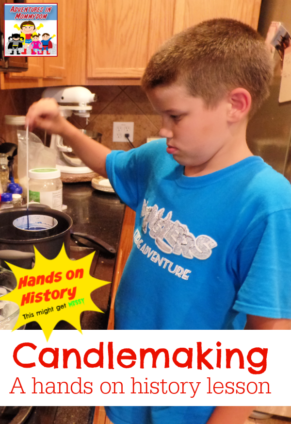 Candlemaking hands on history lesson for elementary and middle school