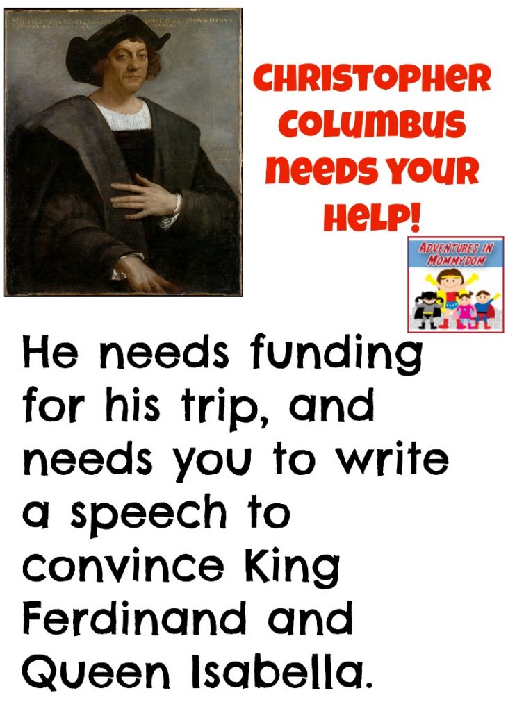 Christopher Columbus writing assignment