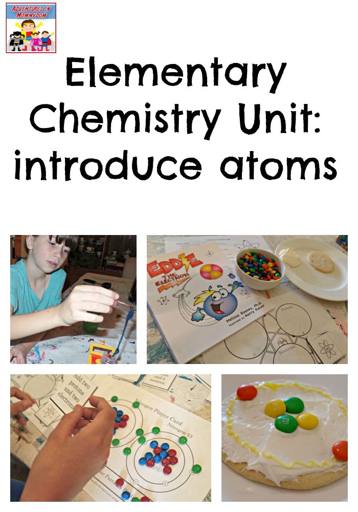 Elementary chemistry unit to introduce atoms to kids