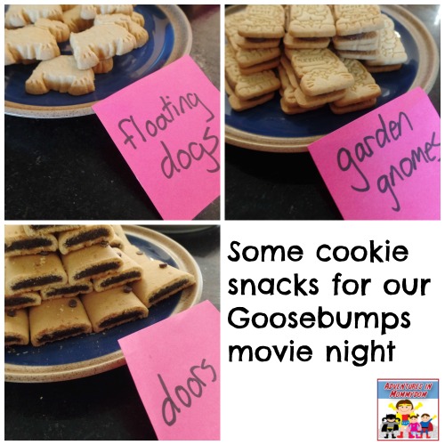 Goosebumps movie night snacks cookie ideas