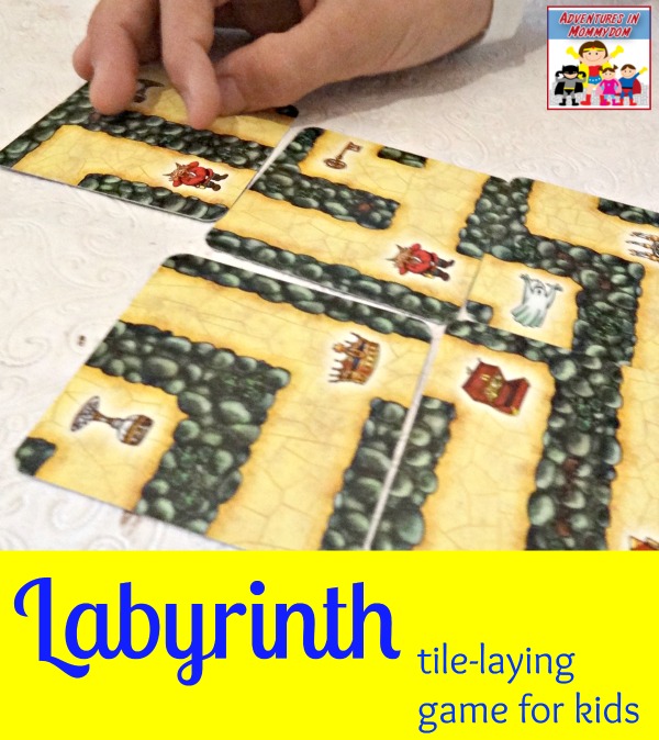 Labyrinth tile laying game
