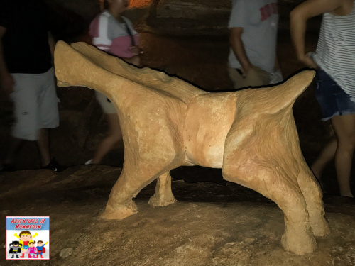 Longhorn Caverns dog statue