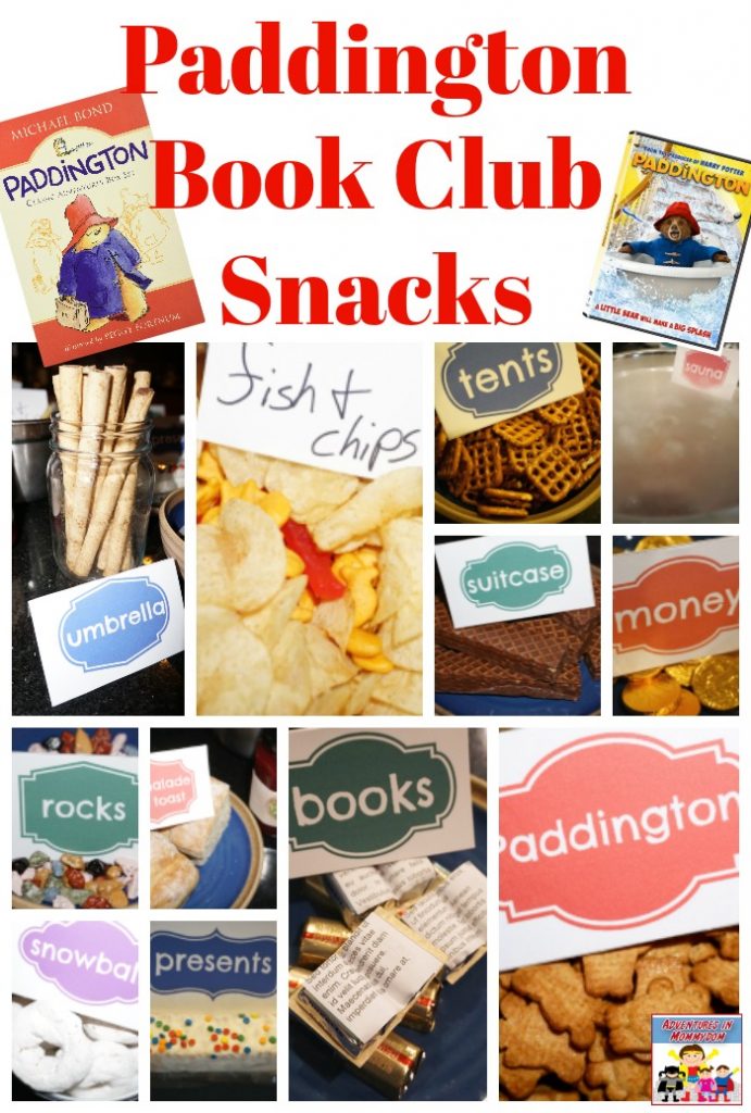 Paddington book club snacks