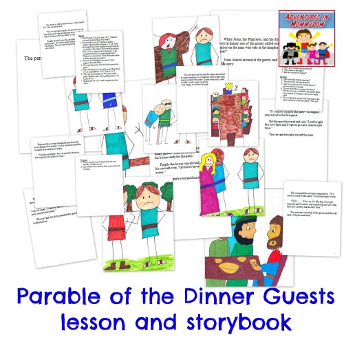 Parable of the dinner guests lesson and storybook