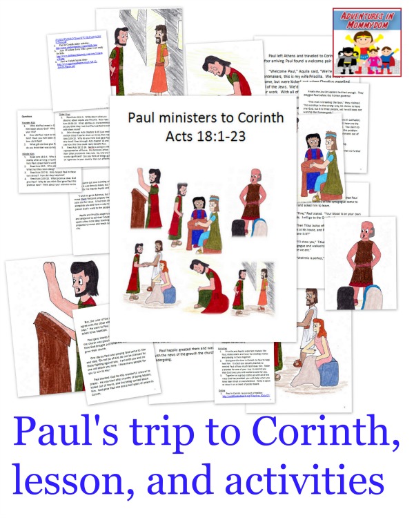Paul's trip to Corinth Sunday School lesson