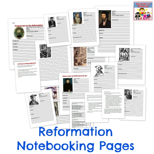 Reformation notebooking pages