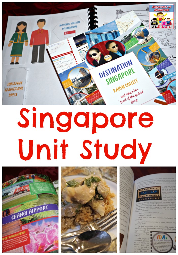 Singapore unit study featuring lapbook notebooking and meal