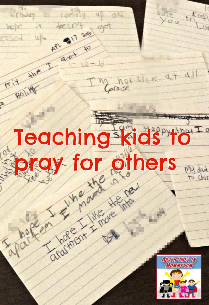 Teaching kids to pray for others