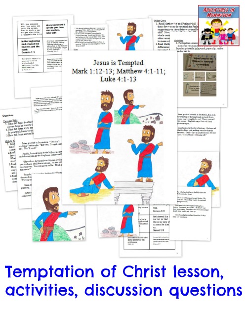 Temptation of Christ activity and lesson