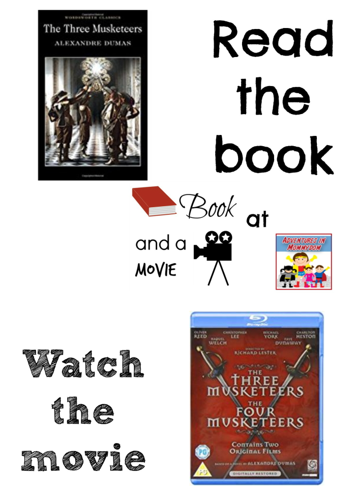 Three Musketeers book and a movie