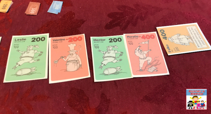 Unexploded Cow card game