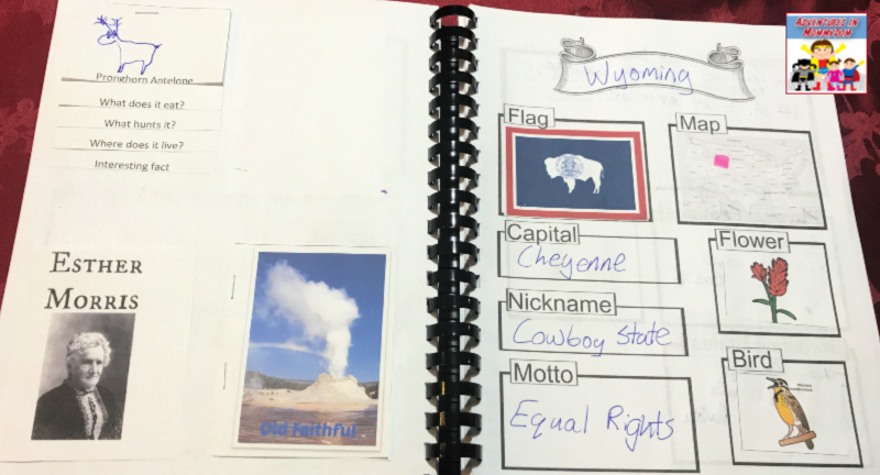 Wyoming notebooking pages