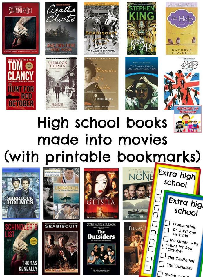 high school books made into movies