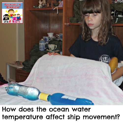 how does ocean water temperature affect ship movement