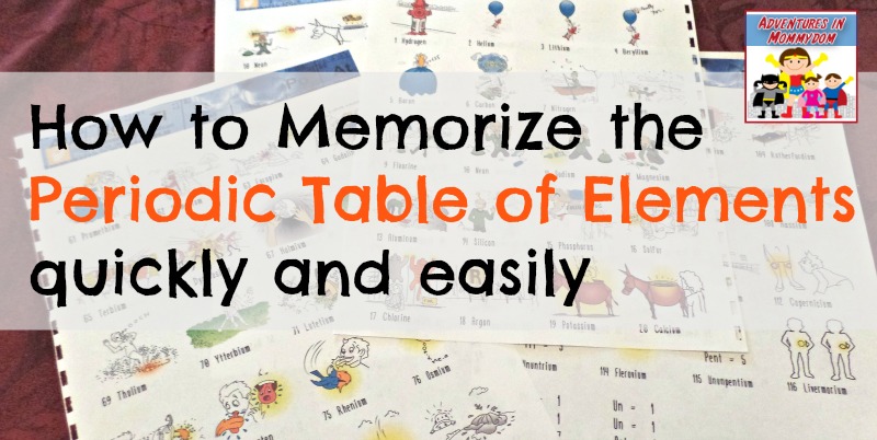 memorize the periodic table of elements