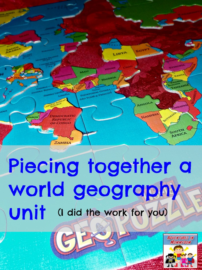 world geography unit for elementary and middle school