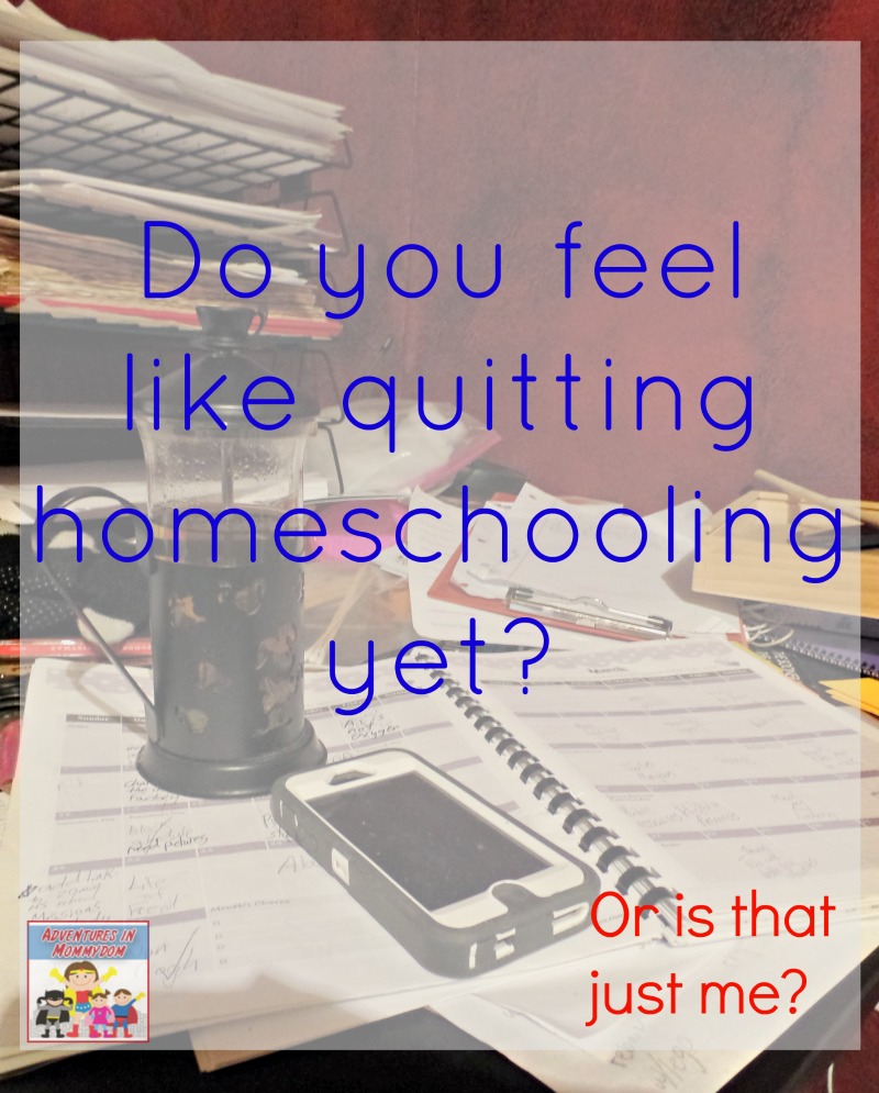 Do you feel like quitting homeschooling